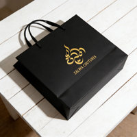 Sacs en papier personnalisés, écologiques, robustes et durables, avec logo imprimé et poignées en ruban, pour la vente au détail de lunettes et de montres de luxe