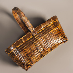 Handmade purple <b>bamboo</b> <b>basket</b>, traditional retro handmade <b>bamboo</b> woven <b>basket</b>, tea <b>basket</b>, fruit <b>basket</b>, flower <b>basket</b>. - Product Image 4