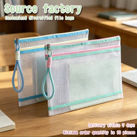 Bolsa para archivos con rejilla transparente, bolsa de almacenamiento de documentos de oficina para clasificación por materias, bolsa de almacenamiento para exámenes, bolsa para papeles de prueba