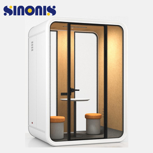 Cabina de Oficina Modular Insonorizada Sinonis, Diseño Minimalista Rectangular Independiente para Colaboración en Equipo y Videoconferencias - Product Image 3