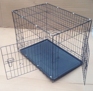 <span class=keywords><strong>Cages</strong></span> métalliques pour chiens et chats à bas prix, écologiques, avec plateau en plastique et fermeture à bouton - Product Image 1