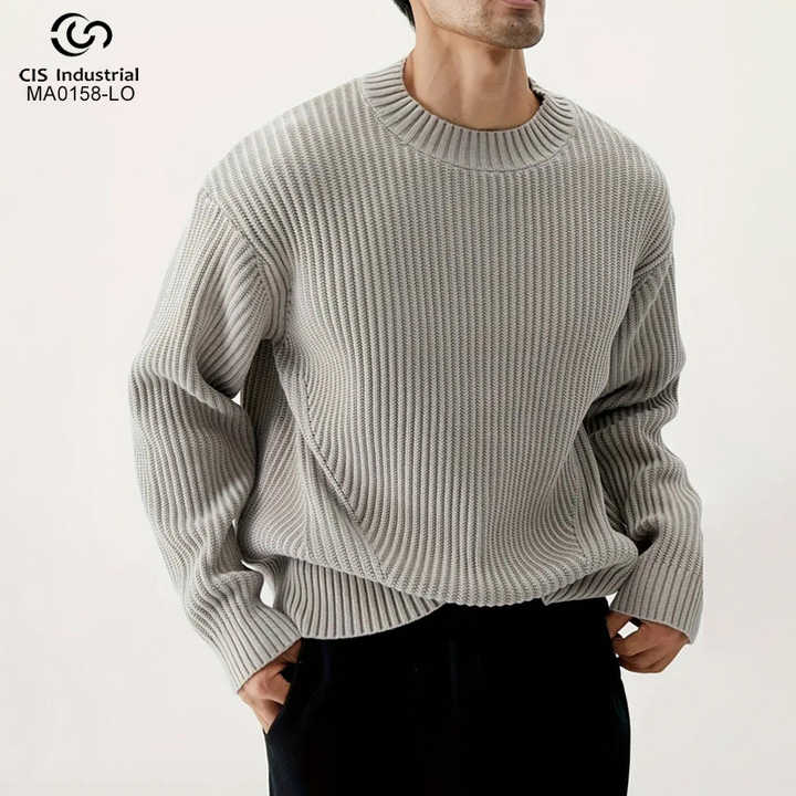 Men's Brand Logo Printed Sweaters,Grey