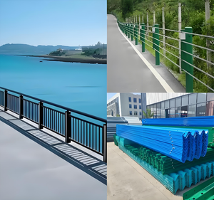 Kết cấu thép hai sóng nước fillable phản xạ đường cao tốc hộ Lan Tôn sóng ánh sáng nông thôn chống va chạm bảo vệ hàng rào cho đường - Product Image 6