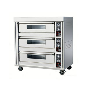 Four de boulangerie industriel et commercial à gaz et électrique, 3 niveaux, 9 plateaux, pour la cuisson du pain, des gâteaux et des pizzas - Offre Spéciale - Product Image 4