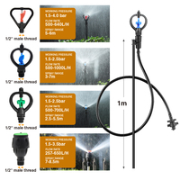 Système d'irrigation par aspersion agricole, buse d'arrosage en plastique, arroseur papillon, pulvérisateur de jardin 360° pour pelouse