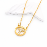 Collier pendentif en acier inoxydable plaqué or 18 carats avec zircon cubique en forme de cœur, bijoux pour femme, cadeau, fête, mariage, vente en gros