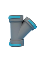 Raccord en T oblique pour tuyau PE 200x200x200, connecteur 3 voies pour conduit de ventilation, raccord de tuyauterie CVC pour système de ventilation