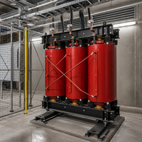 Transformateur de puissance triphasé de type sec 500 kVA 10 kV SCB10-500/10, bobinage en cuivre, faible bruit, intérieur