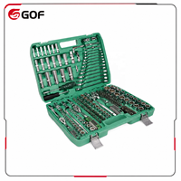 Ensemble d'outils de mécanicien professionnel GOF 216 pièces en acier au chrome-vanadium, clés à cliquet, tournevis durables, réparation automobile manuelle