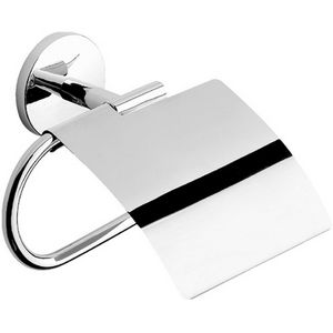 Porte-rouleau de papier fermé Mod One Chrome 16.5xh.15x6, accessoire de salle de bain mural - Product Image 1