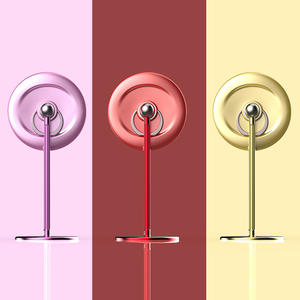 Espejo de Maquillaje LED Portátil con Luz, Carga USB, Base Magnética, Regulación de Intensidad Continua, Espejo Redondo Plateado, Rojo, Gris, Negro, Rosa, Dorado - Product Image 5
