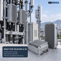 Boîtiers de télécommunications OEM moulés sous pression pour les applications de télécommunications et 5G avec usinage DFM et CNC