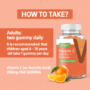 Gomitas de Vitamina C con Sabor a Naranja, Suplementos Dietéticos para Adultos, 60 Unidades, 2 por Porción - Product Image 6