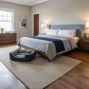 Cuccia per Animali Yommy in Tessuto Oxford Impermeabile con Base Antiscivolo, Velluto Morbido Grigio, Taglia Media - Product Image 2