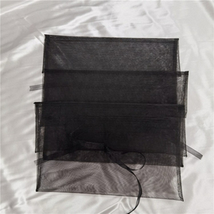 Bolsa de Organza Negra de Lujo Fuchen con Logotipo Estampado en Oro, Organza Transparente para Regalos - Product Image 4