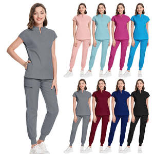 Ensemble de gommage médical pour femmes Offre Spéciale-vêtements de travail d'infirmière respirants extensibles vêtements d'allaitement chirurgicaux d'opération personnalisés en gros - Product Image 3