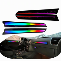 Kit d'éclairage d'ambiance LED pour l'intérieur de la voiture, 64 couleurs, style clavier de piano dynamique, écran, panneau de commande par application, pour Audi A4 B8 Q5 2009-2016