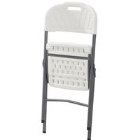 Chaise pliante robuste en plastique HDPE avec poignée de transport et structure métallique thermolaquée pour événements