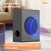 Système de barre de son home cinéma puissant OEM 80W, basses profondes, son surround, USB, AUX, ARC, 2.1CH, barre de son sans fil pour TV avec caisson de basses