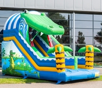 WINSUN Toboggan gonflable personnalisé en forme de crocodile, location commerciale, équipement d'extérieur