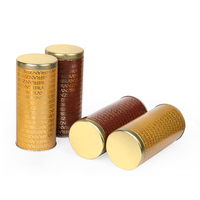 Boîtes de conserve rondes en métal avec couvercle pour le thé, le café et la poudre de matcha, petites mini boîtes de thé en métal avec couvercle
