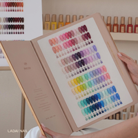Professionnel LADAI – Kit de vernis à ongles gel 160 couleurs, sans HEMA ni TPO, gel UV avec nuancier, présentoir sur pied, fournitures pour salon de manucure