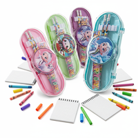 Étui à crayons multifonctionnel en PVC coloré de haute qualité pour étudiants, école, bureau, avec miroir, cadeau