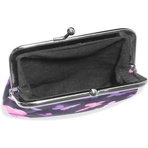 Porte-monnaie en cuir Animal mignon pour femmes Simple pour rose violet papillons motif baiser serrure changement portefeuille à prix économique - Product Image 4
