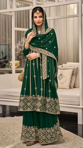 คุณภาพพรีเมี่ยมการออกแบบล่าสุด Georgette เย็บปักถักร้อยทำงาน Salwar Kameez กับ Dupatta ผู้หญิงแฟชั่นผู้ผลิต - Product Image 3