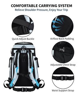 Sac à dos de ski extensible 55L-70L tendance 2026 avec compartiment pour casque et sac à bottes de ski - Product Image 5