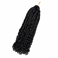 Extensions de cheveux humains en plumes, ondulées profondes, torsadées, au crochet, de 14 à 30 pouces, pour tresses, réutilisables pour salon de coiffure, vente en gros