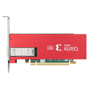 Tarjeta Aceleradora FPGA Xilinx <span class=keywords><strong>Alveo</strong></span> U50 A-U50-P00G-PQ-G, 8GB HBM PCIe Gen4 100GbE para Centro de Datos - Product Image 2