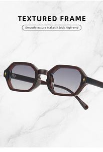 <span class=keywords><strong>Gafas</strong></span> de Sol Poligonales con Marco Pequeño y Logotipo Personalizado, de Alta Calidad, <span class=keywords><strong>para</strong></span> Hombre y Mujer, Retro, Protección UV400, PC, Modernas, Hexagonales - Product Image 4