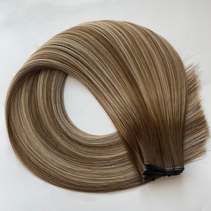 Base ultra-platte sans cheveux en trop pour superposer plusieurs nuances, mélange dimensionnel personnalisé sans couture, cheveux vierges européens pour - Product Image 2