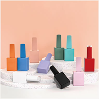 Flacon en verre givré de 15 ml de haute qualité pour vernis gel UV, couleur personnalisée, pour gel soak-off