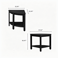 Table d'appoint de patio en plastique légère, texture bois, pour camping en plein air, jardin, portable, gain de place