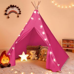 Tente de jeu tipi <span class=keywords><strong>rose</strong></span> pour enfants, <span class=keywords><strong>grande</strong></span> tente pour enfants, maison de jeu pour tout-petits, jouets pour bébés - Product Image 1