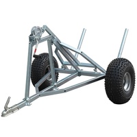 Remorque forestière robuste en acier pour ATV, pour balles de foin et de paille, pour usage agricole et de jardin
