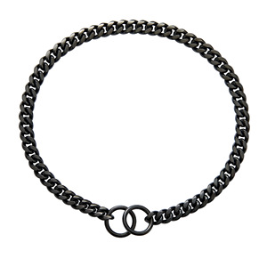Collares de entrenamiento para mascotas, eslabones pesados, cadena de estrangulación de perro negro <span class=keywords><strong>PitBull</strong></span> Mastiff - Product Image 1