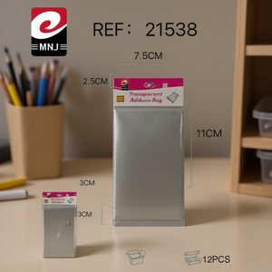 MNJ Transparent Self Adhesive Bag 7.5x11cm With Seal 12Pcs Storage Bags - Product Image 2