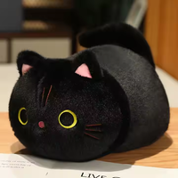 Vente chaude dessin animé chat en peluche poupée mignon oeil rond chat en peluche oreiller jouet