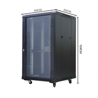 Armoire de serveur réseau au sol de 1 mètre, 19 pouces, 1040*600*600mm, en acier SPCC avec revêtement en poudre et porte en verre trempé.