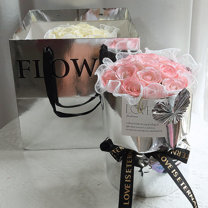Tin Foil Soap Bouquet-Gradient Powder + Gift Bag