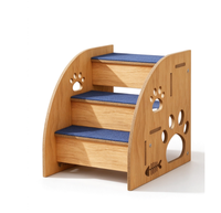 Massivholz Haustiertreppen Rutschfeste Hunde- und Katzenrampe, Kletterstufen für Kleintiere zum Zugang zu Sofa & Bett