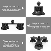 Accessoires pour caméras d'action : Support à ventouse universel avec rotule pour surfaces lisses en verre à l'intérieur des voitures