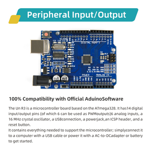 Actualización de CH340G con Tutorial DIY programable Hobby Stem educación Módulo de circuito electrónico Kits de inicio para <span class=keywords><strong>Arduino</strong></span> UNO R3 - Product Image 2