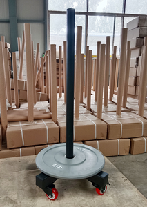 Thép <span class=keywords><strong>pull</strong></span>-up Barbell <span class=keywords><strong>Bar</strong></span> chủ với bánh xe phòng tập thể dục thiết bị tập thể dục tạ bội thu tấm cây lưu trữ giá OEM ODM Logo - Product Image 2