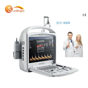 SUN-906W profesional Echo cardiografi medis, ultrasonik portabel, warna Doppler