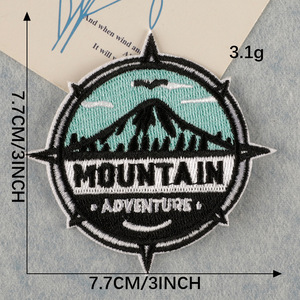 Parche bordado termoadhesivo de tela duradera para camping, con logotipo personalizado y patrón de letras, al por mayor - Product Image 5