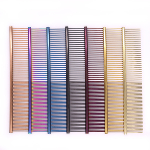 Colorful Professional Rounded Ends Stainless Steel Teeth Pet Cat Dog Hair Grooming Comb <b>Tool</b> for Removing Tangles and Knots - Product Image 6